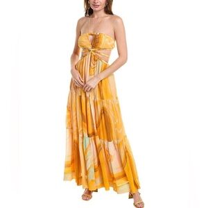 NWT ✨ Jonathan Simkhai Zinnia Marble Cutout Maxi Dress Medium